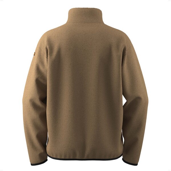 Butterfly Half Zip Fleece - Beige - Back